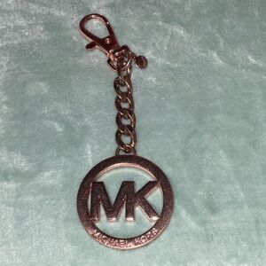 Michael Kors Rose Gold MK Logo Chain Charm